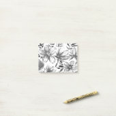 Rode Aquarel Bloemen 4 Post-it® Notes (Op bureau)