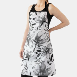Rode Aquarel Bloemen 4 Schort