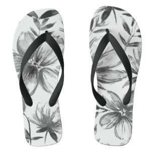 Rode Aquarel Bloemen 4 Teenslippers