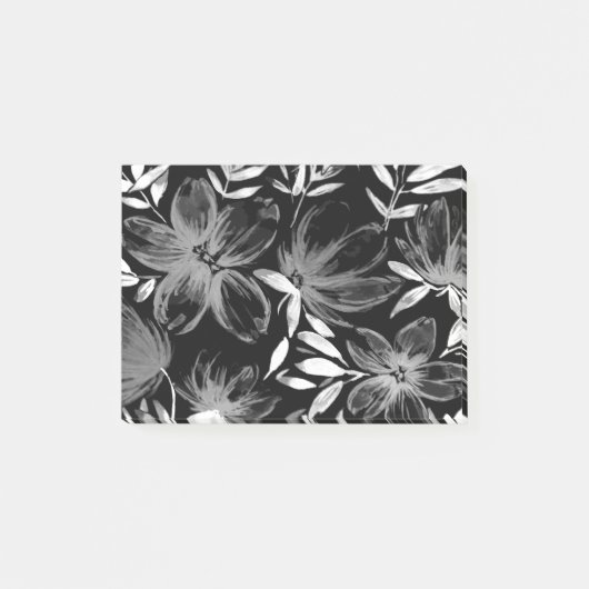 Rode Aquarel Bloemen 7 Post-it® Notes (Voorkant)