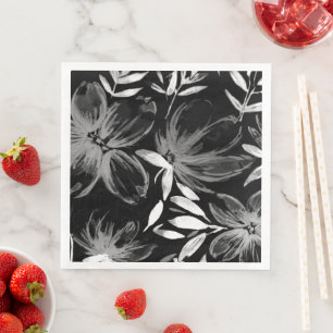 Rode Aquarel Bloemen 7 Servet