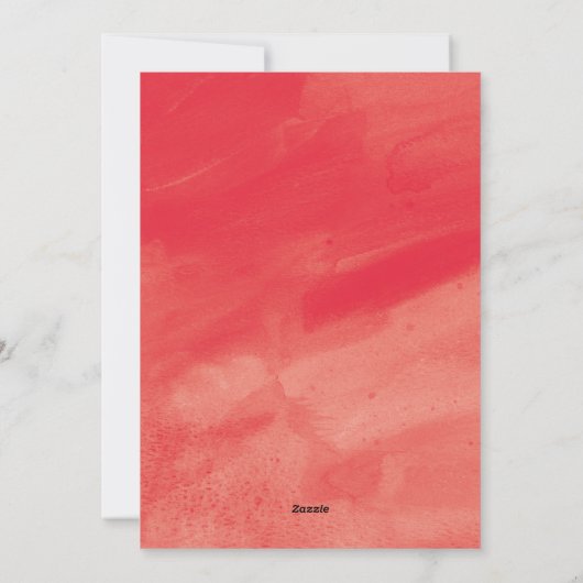 Rode Aquarel Hallelujah Kerstmis Feestdagenkaart (Achterkant)