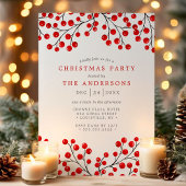 Rode Aquarel Hulstbessen Kerstfeest Kaart