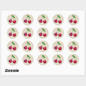 Rode Aquarel Kersen Cute Fruit Envelope Zegel (Vel)