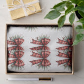 Rode Aquarel Kerstboog Tissuepapier (Geschenk)