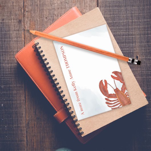 Rode Aquarel Kreeft Persoonlijk  Post-it® Notes
