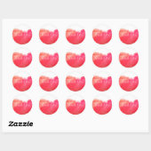 Rode aquarel kunst Bedankt Ronde Sticker (Vel)