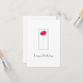 Rode Aquarel, Pen & Inkt Gerbs Kaart (Voorkant / Achterkant in situ)