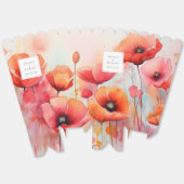 Rode Aquarelklaprozen op een Huwelijksveld Bedankdoosjes (Ongevouwen)