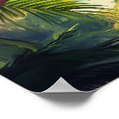 Rode Ara in Jungle Poster (Hoek)
