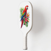 Rode ara tropische bloemen pickleball paddle (Links)