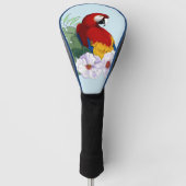 Rode ara tropische vogel bloempapegaai golfheadcover (Voorkant)
