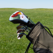 Rode ara tropische vogel bloempapegaai golfheadcover (Insitu)