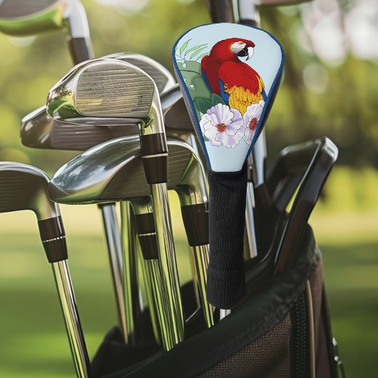 Rode ara tropische vogel bloempapegaai golfheadcover
