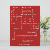 Rode archeologie en antropologie Crossword Puzzle (Staand voorkant)