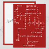 Rode archeologie en antropologie Crossword Puzzle (Voorkant / Achterkant)