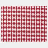 Rode Argyle Dieprood Roze Kleine Diamant Vorm Fleece Deken (Voorkant (Horizontaal))