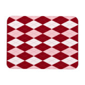 Rode Argyle Dieprood Roze Kleine Diamant Vorm Magneet (Horizontaal)