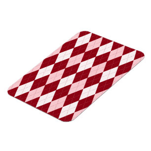 Rode Argyle Dieprood Roze Kleine Diamant Vorm Magneet