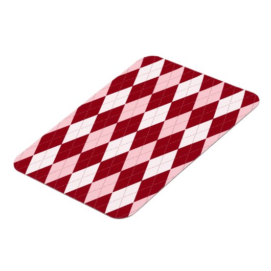 Rode Argyle Dieprood Roze Kleine Diamant Vorm Magneet (Linkerzijde)