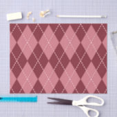 Rode Argyle (Ontwerp 42 Rode Serie) Tissuepapier (Craft)