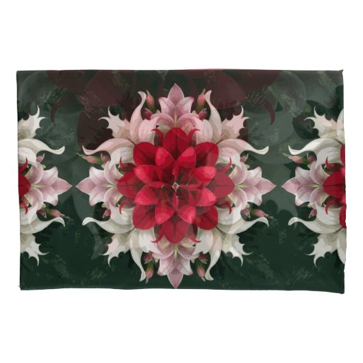 Rode Armeria bloem en delicate metgezellen Kussensloop (Voorkant)