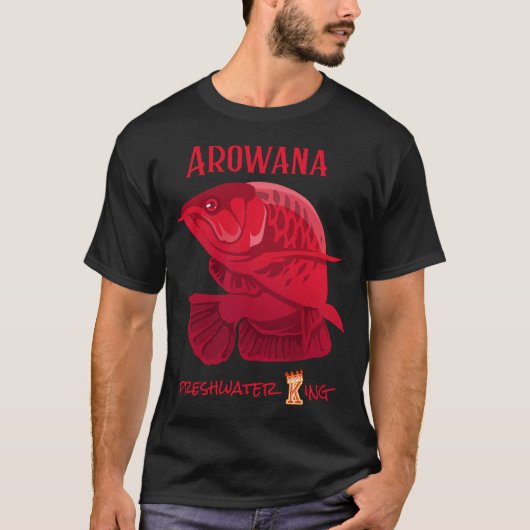Rode Arowana Zoetwater Koning T-shirt (Voorkant)