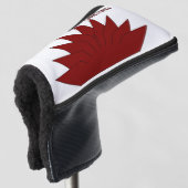 Rode Art Deco Kroon Ontwerp Golfheadcover (3/4 voorkant)