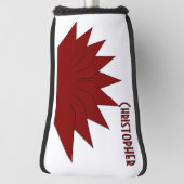 Rode Art Deco Kroon Ontwerp Golfheadcover (Draai 90)