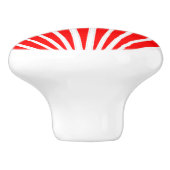 Rode Art Deco-ontwerp Keramische Knop (Zijkant)