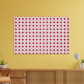 Rode Art Deco Patroon Canvas Afdruk (Insitu (Woonkamer))