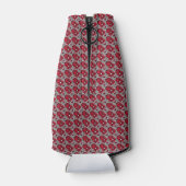 Rode Art Deco Patroon Flesjeskoeler (Achterkant)