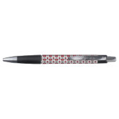 Rode Art Deco Patroon Pen (Achterkant)