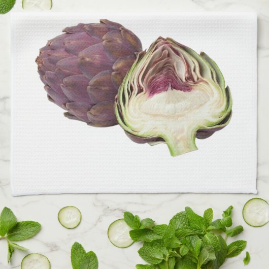 'Rode artisjok' keukenhanddoek (Gevouwen)