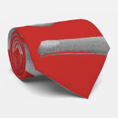 Rode Artistieke Vette Lettering Zen Brush Kalligra Stropdas (Opgerold)