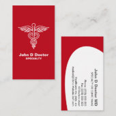 Rode arts of visitekaartje in de gezondheidszorg (Voorkant / Achterkant)