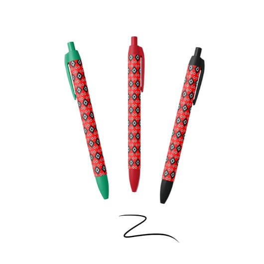 Rode As Zwarte Inkt Pen