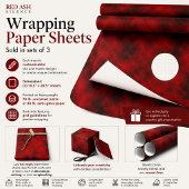 Rode Asstilte Inpakpapier Vel