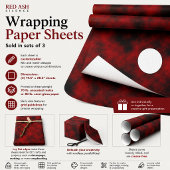 Rode Asstilte Inpakpapier Vel