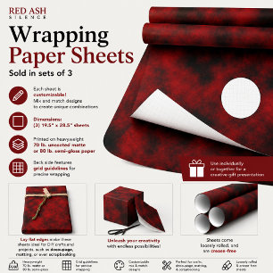 Rode Asstilte Inpakpapier Vel