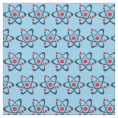 Rode atomen tegelontwerp stof (Close Up)