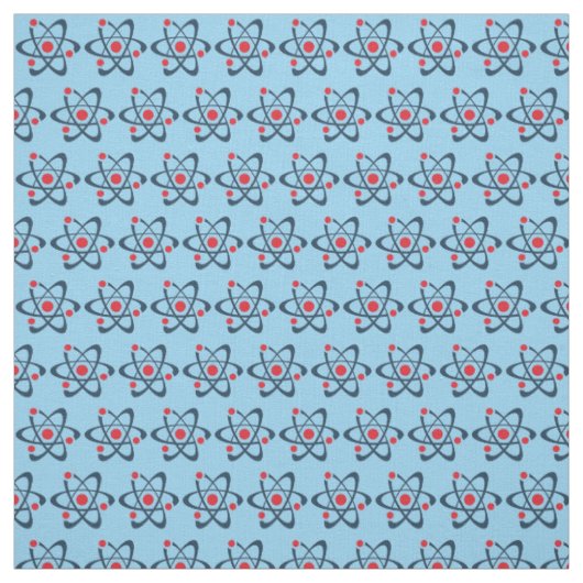 Rode atomen tegelontwerp stof (Swatch)