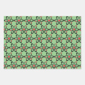 Rode atoms Science Design Wrapping Paper sets (Voorkant 3)