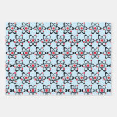 Rode atoms Science Design Wrapping Paper sets (Voorkant)