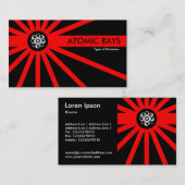 Rode atoomstraling visitekaartje (Voorkant / Achterkant)