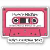 Rode audiocassetteband sticker (Voorkant)