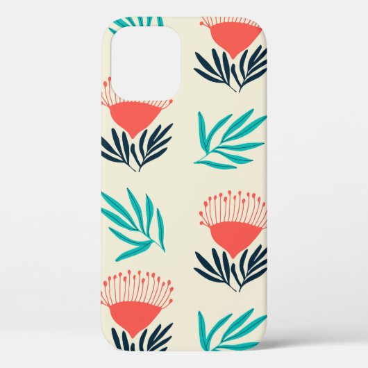 Rode australische bloemen, naadloos patroon Case-Mate iPhone case (Achterkant)