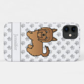 Rode Australische Terrier Schattige Cartoon Hond & Case-Mate iPhone Case (Achterkant (horizontaal))
