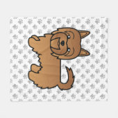 Rode Australische Terrier Schattige Cartoon Hond Fleece Deken (Voorkant (Horizontaal))