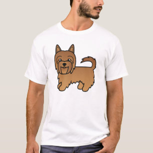 Rode Australische Terrier Schattige Cartoon Hond T-shirt